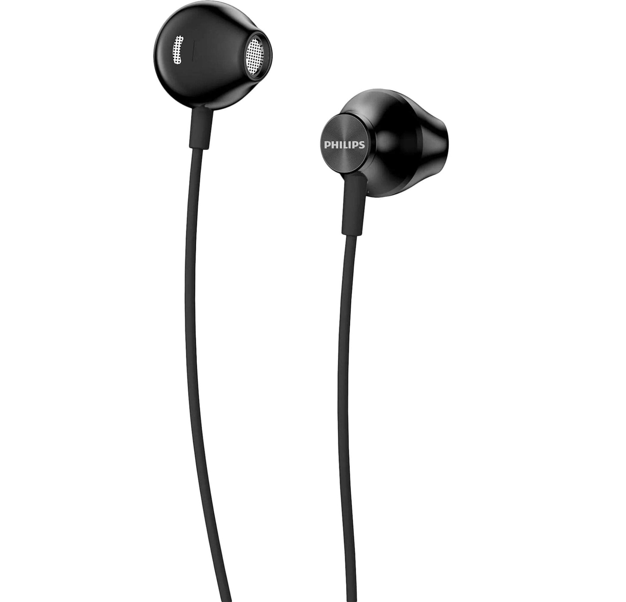 Philips USB C Earbuds Wired with Microphone, in Ear Type C Headphones with mic, Powerful Bass, Lightweight, USB-C Wired Earphones, 3-Button in-line Remote Ear Buds (Black)