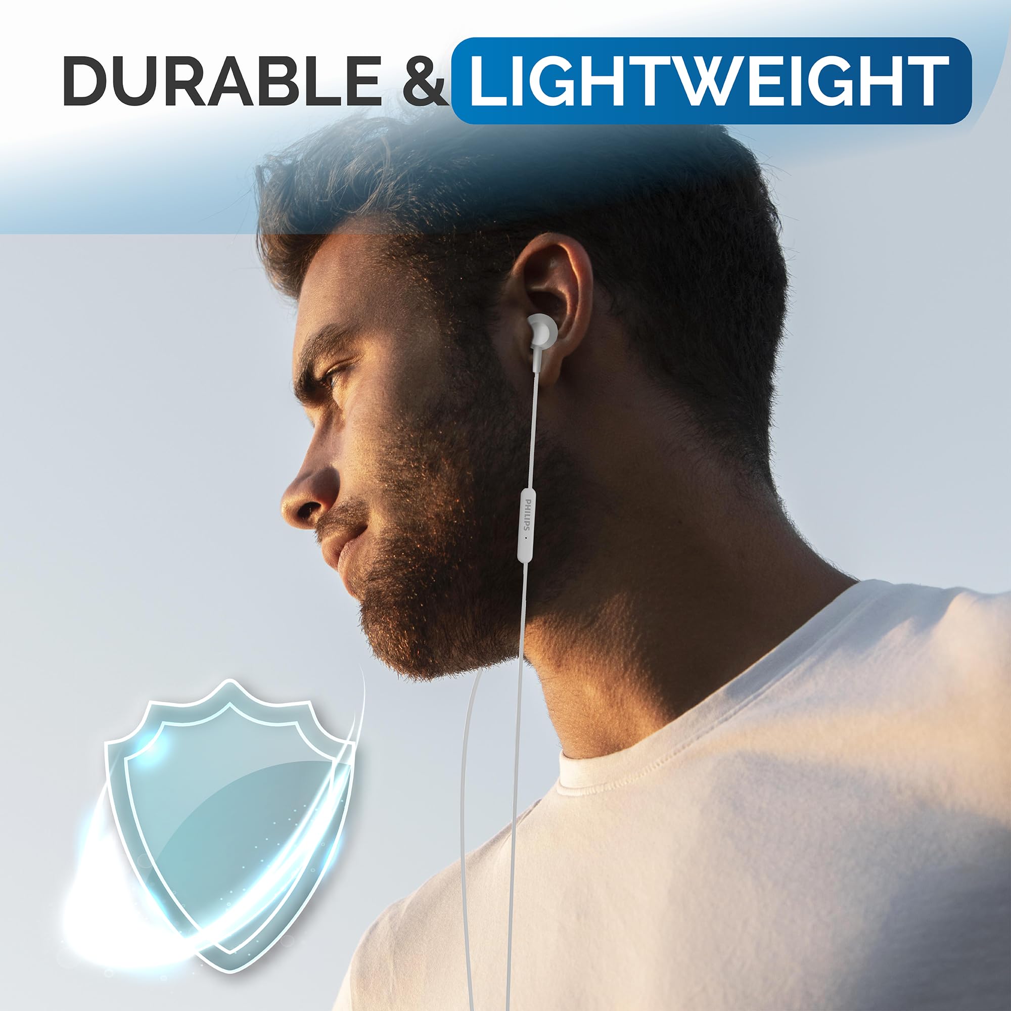 Philips USB C Earbuds Wired with Microphone, in Ear Type C Headphones with mic, Powerful Bass, Lightweight, USB-C Wired Earphones, 3-Button in-line Remote Ear Buds (Black)