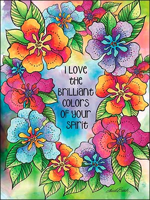 Birthday Card - Brilliant Colors of Your Spirit