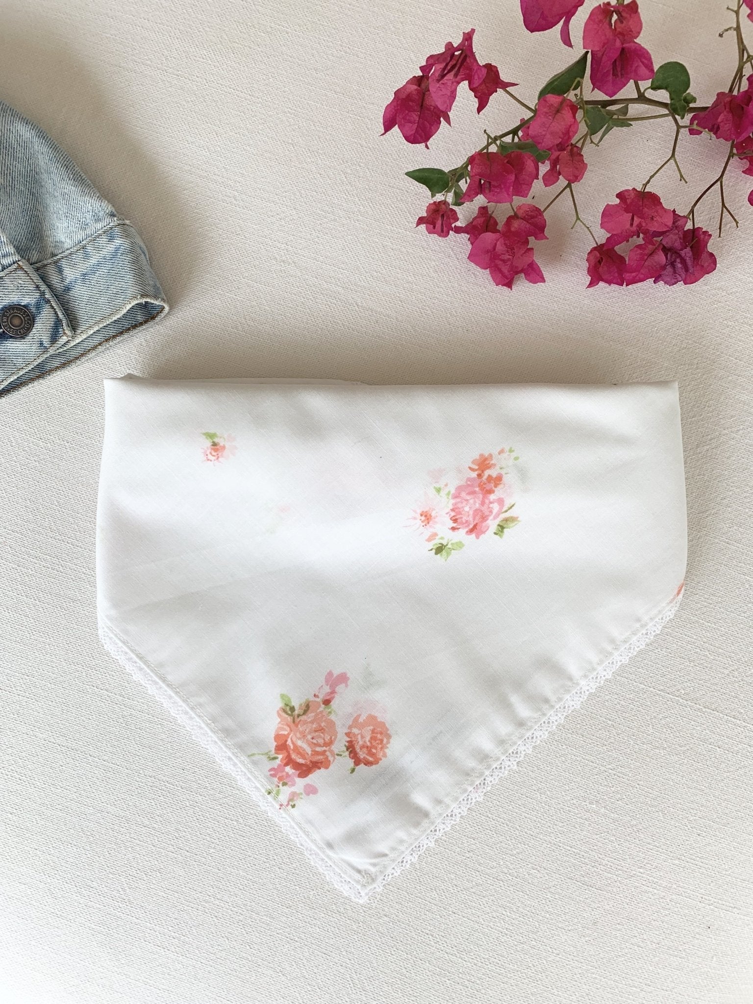 Pink and Orange Floral Face Bandana - The Penelope Bandana