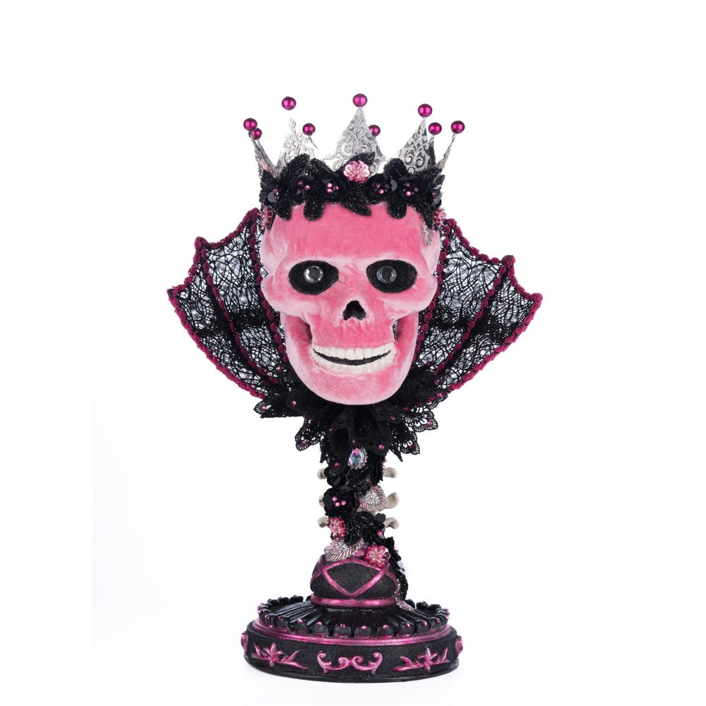 Pink Passion Skull Pillar Candle Holder by Katherine's Collection
