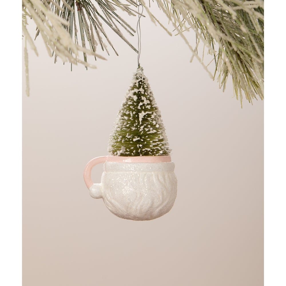 Pink Santa Mug Ornament by Bethany Lowe Designs