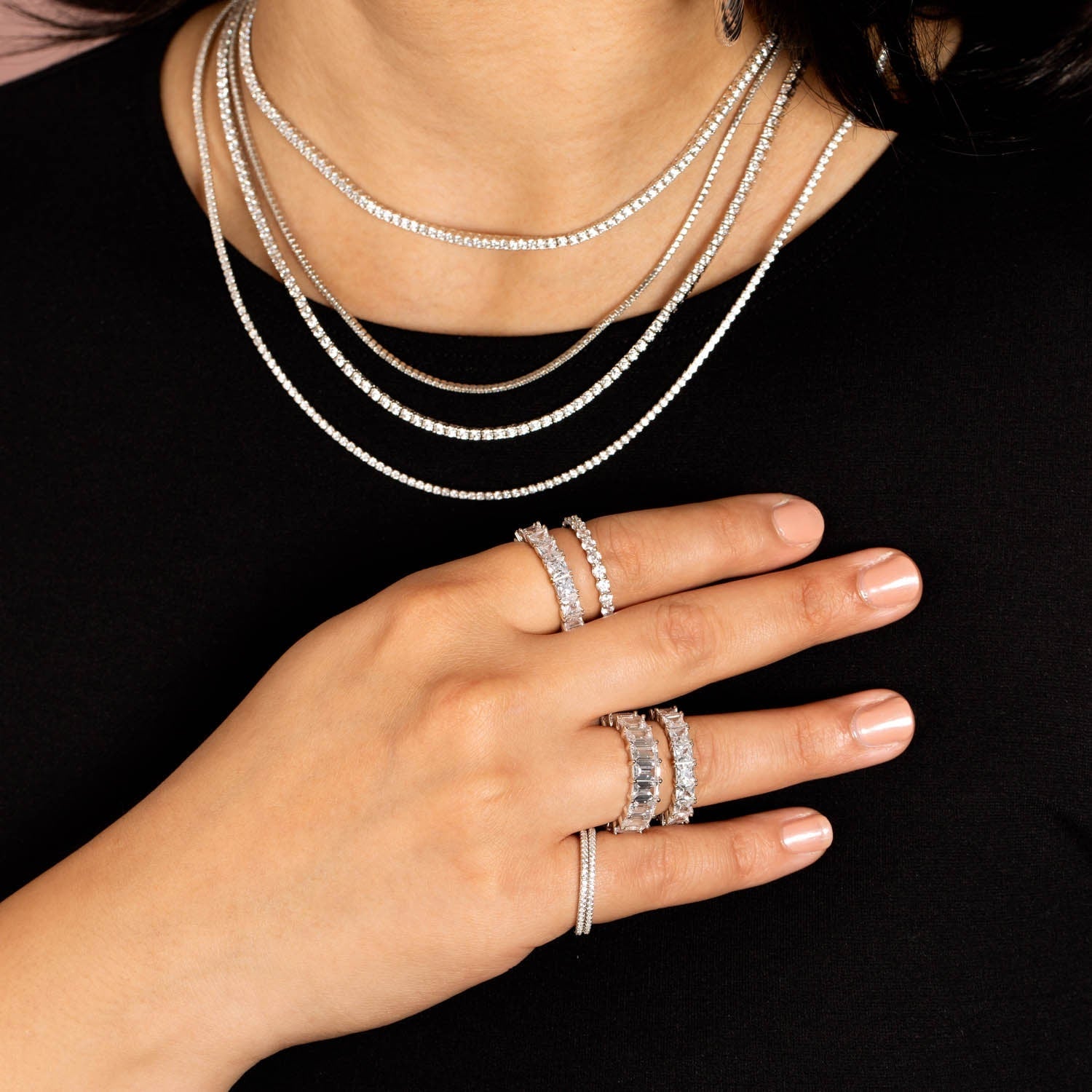  Princess Cut Eternity Band - Adina's Jewels