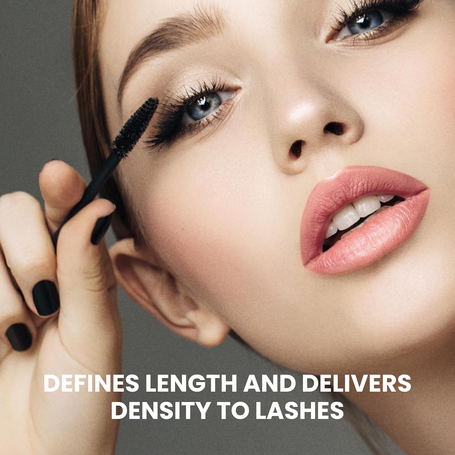 POISE Makeup HD Mascara Water-Resistant Formula | Extended Volume Fullness and Lash Definition Humidity and Smudge-Proof Eye Lashes Mascara, Black