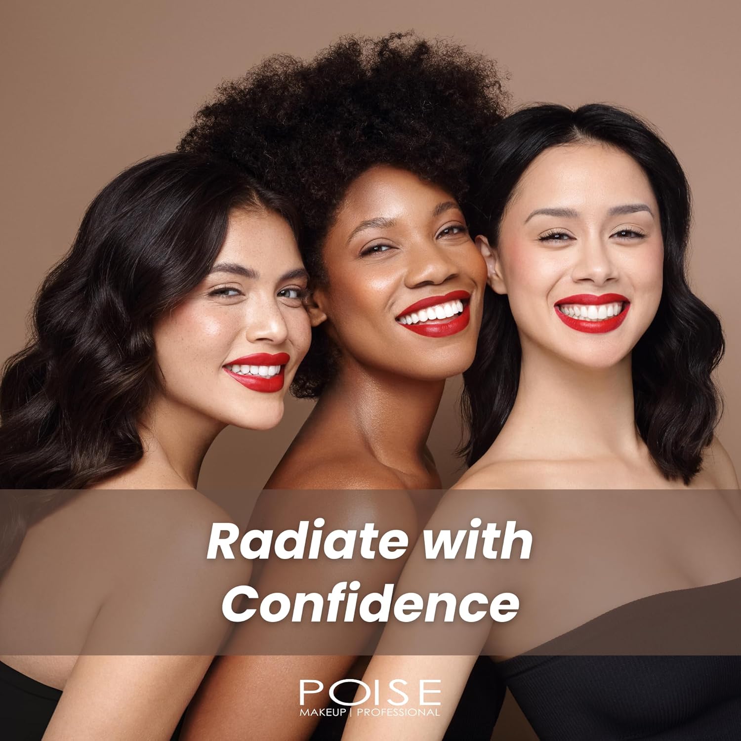 POISE Makeup HD Mascara Water-Resistant Formula | Extended Volume Fullness and Lash Definition Humidity and Smudge-Proof Eye Lashes Mascara, Black