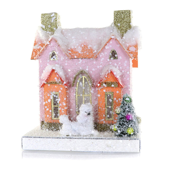 Poodle Chateau Putz Cardboard House