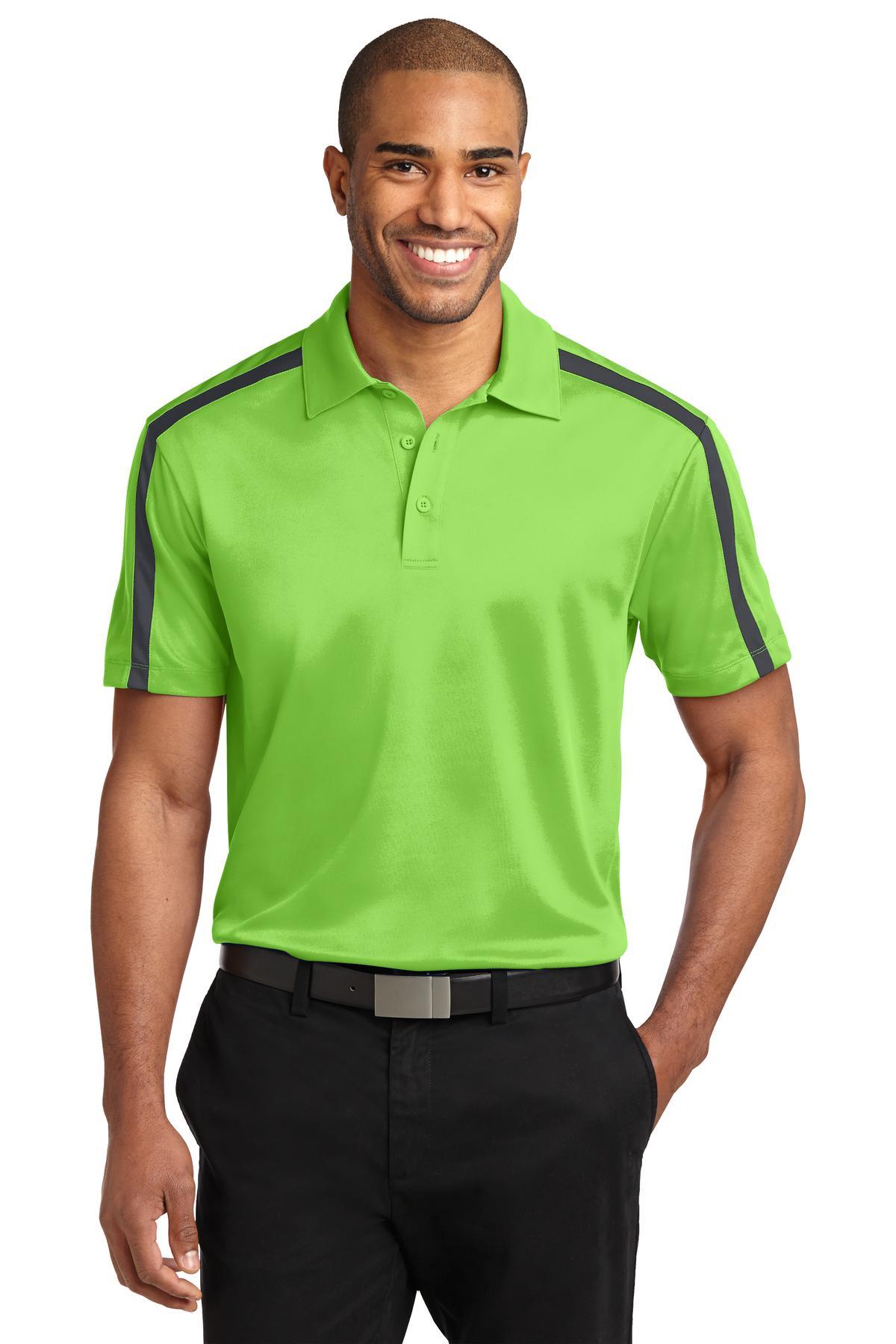 Port Authority Silk Touch Performance Colorblock Stripe Polo K547