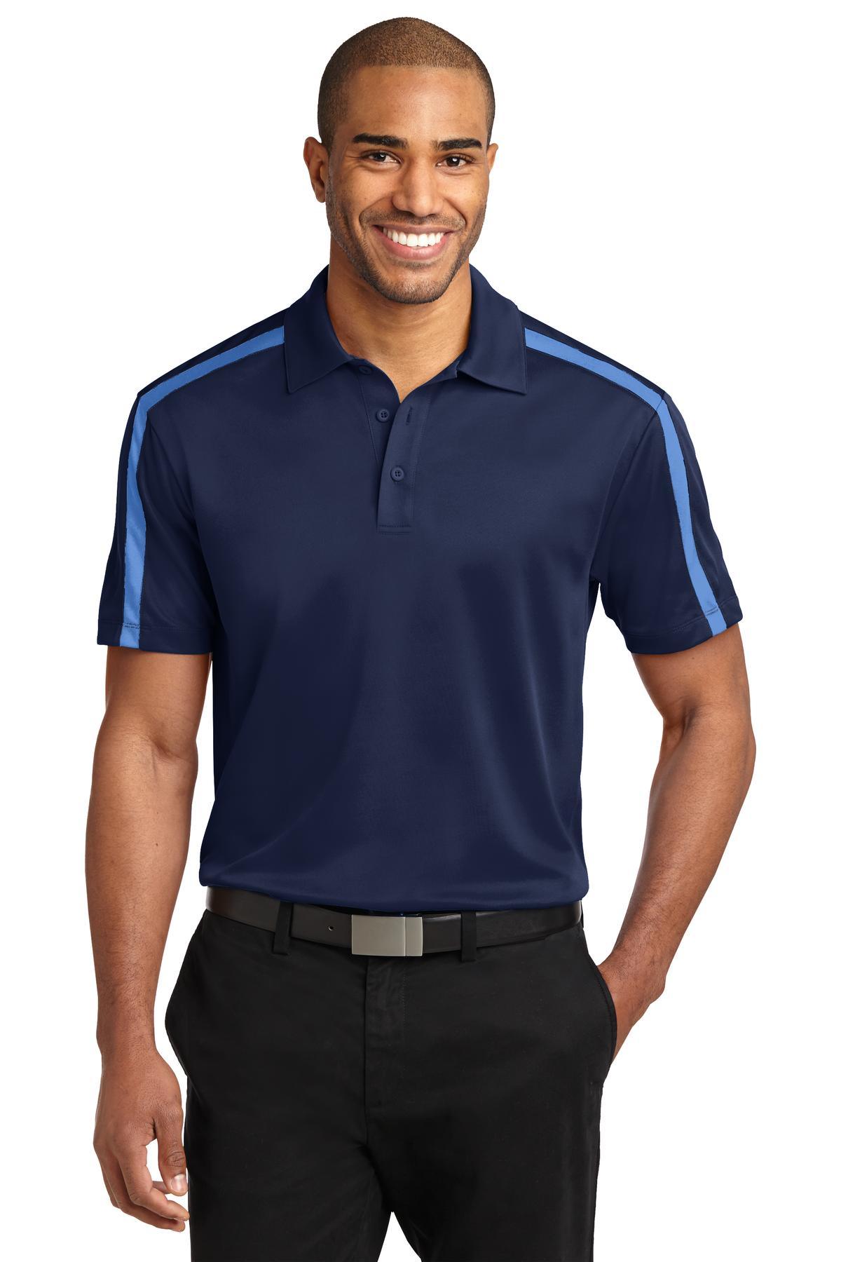 Port Authority Silk Touch Performance Colorblock Stripe Polo K547