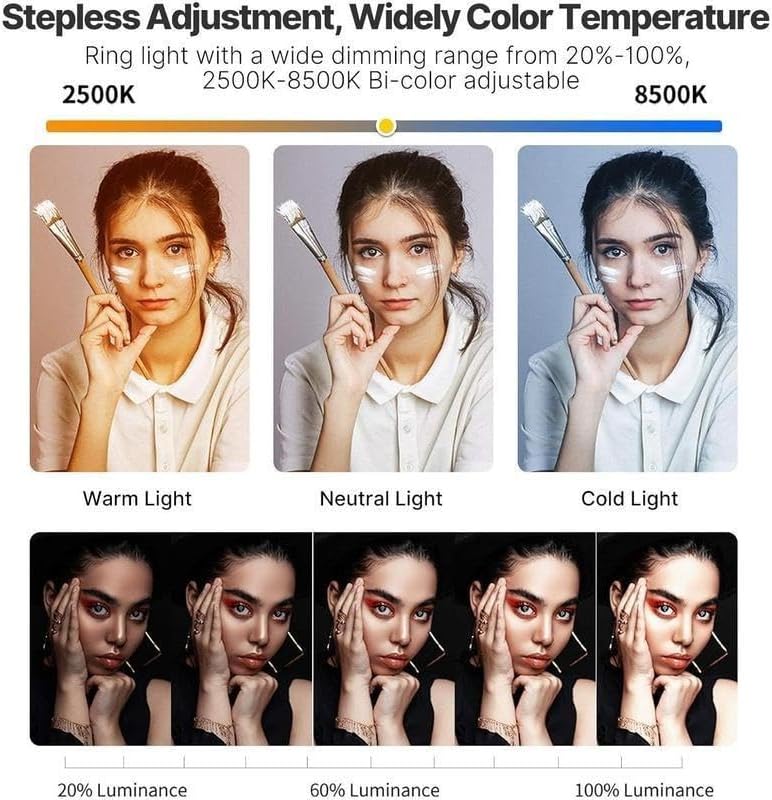 Portable Handheld Ring Fill Light - USB Rechargeable Selfie Light for Phone, Desktop Use, Ideal for Live Streaming, Vlogging & Photography（Super Good qualiey）