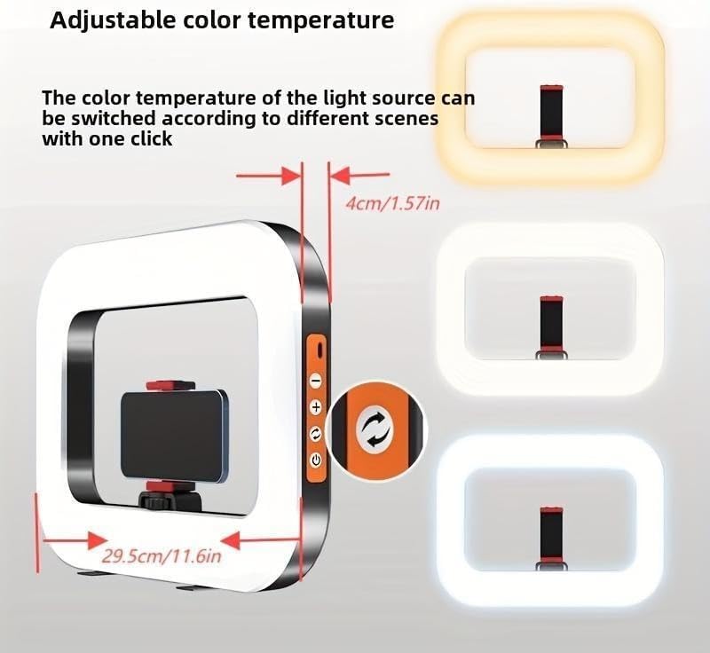 Portable Handheld Ring Fill Light - USB Rechargeable Selfie Light for Phone, Desktop Use, Ideal for Live Streaming, Vlogging & Photography（Super Good qualiey）