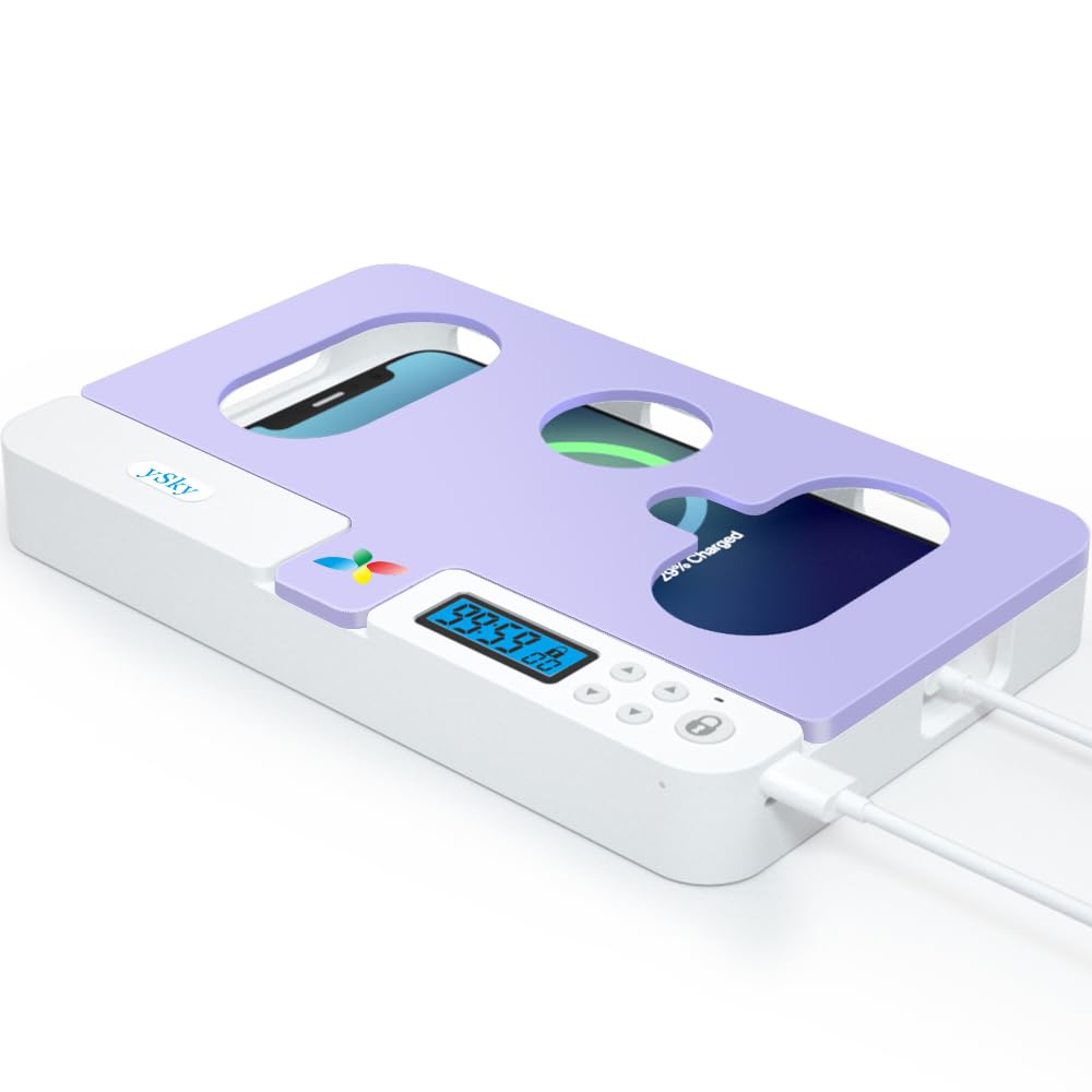 Portable Smart Auto Phone Timer Lock Box for iPhone and Android Phones, Self-Control Timer Locker to Help Kids,Students, Adults Focus Back,Prevent Excessive Games, Mobile Phone Addiction(New)