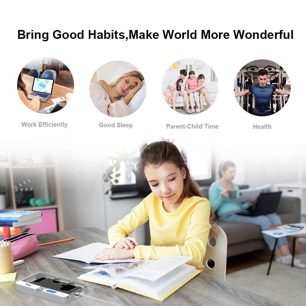 Portable Smart Auto Phone Timer Lock Box for iPhone and Android Phones, Self-Control Timer Locker to Help Kids,Students, Adults Focus Back,Prevent Excessive Games, Mobile Phone Addiction(New)