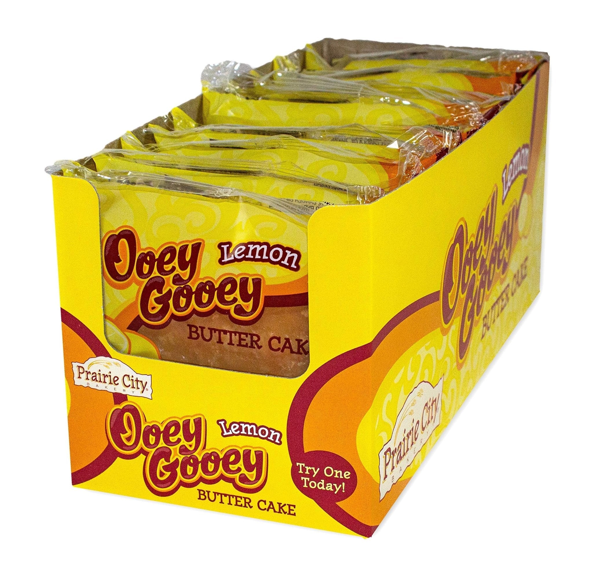 Prairie City Bakery Ooey Gooey Butter Cake Individually Wrapped On The Go Dessert Sweet Treats Perfect For Snacking 2 Ounce Snack Cakes Pack of 10 (Original)