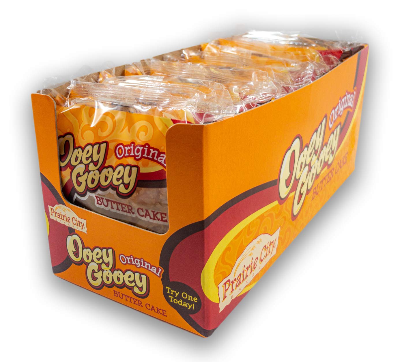 Prairie City Bakery Ooey Gooey Butter Cake Individually Wrapped On The Go Dessert Sweet Treats Perfect For Snacking 2 Ounce Snack Cakes Pack of 10 (Original)