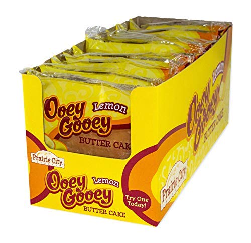 Prairie City Bakery Ooey Gooey Butter Cake Individually Wrapped On The Go Dessert Sweet Treats Perfect For Snacking 2 Ounce Snack Cakes Pack of 10 (Original)