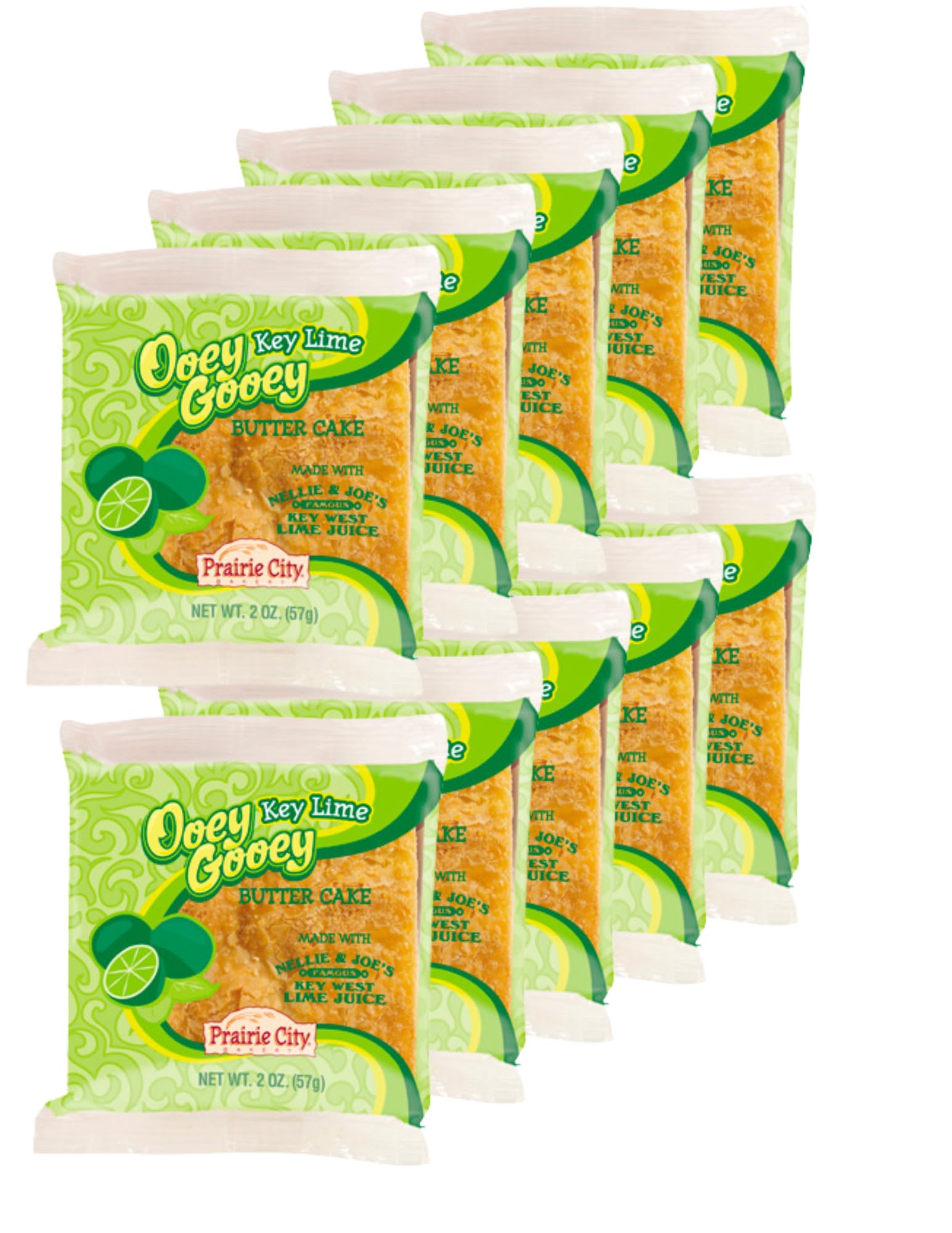 Prairie City Bakery Ooey Gooey Butter Cake Individually Wrapped On The Go Dessert Sweet Treats Perfect For Snacking 2 Ounce Snack Cakes Pack of 10 (Original)