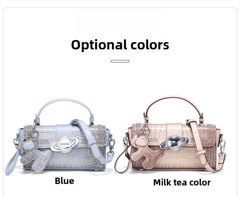 Premium sense crocodile print bag new commuter box bag female crossbody small square bag
