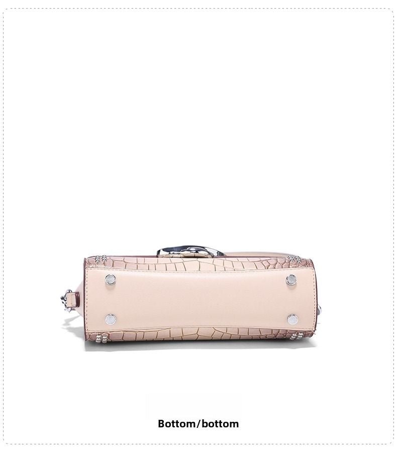 Premium sense crocodile print bag new commuter box bag female crossbody small square bag