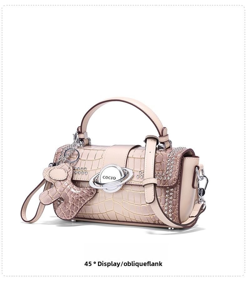 Premium sense crocodile print bag new commuter box bag female crossbody small square bag