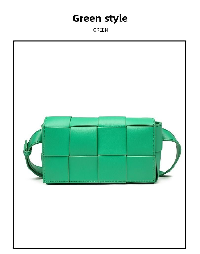 Premium sense of hundred with small bag 2025 new fashion pure color weaving niche ladies crossbody bag small aroma wind women's bag