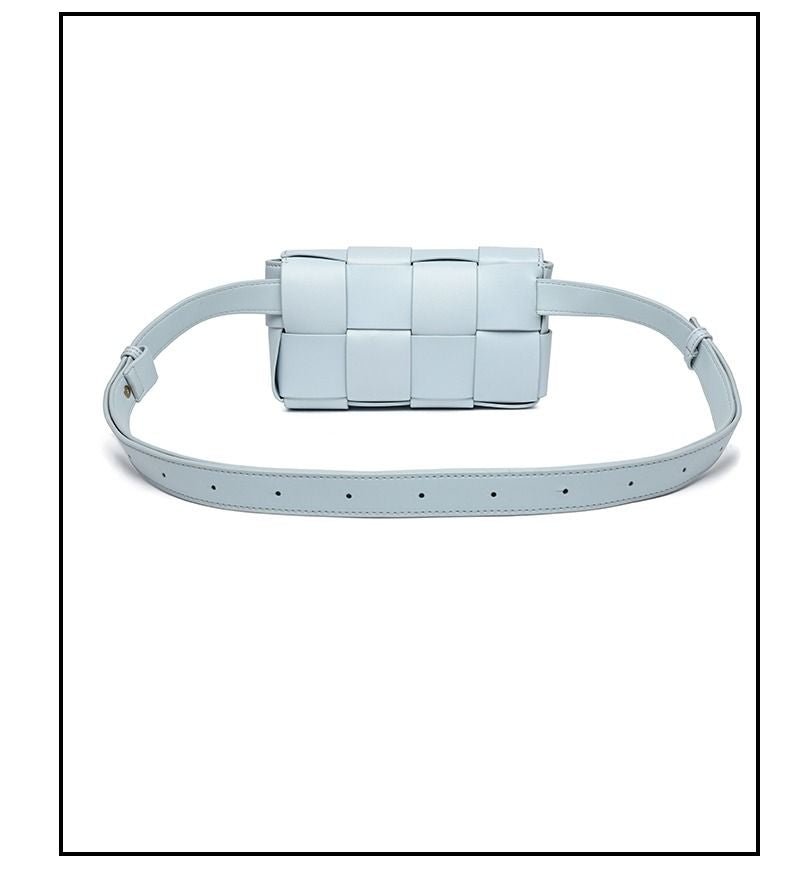 Premium sense of hundred with small bag 2025 new fashion pure color weaving niche ladies crossbody bag small aroma wind women's bag