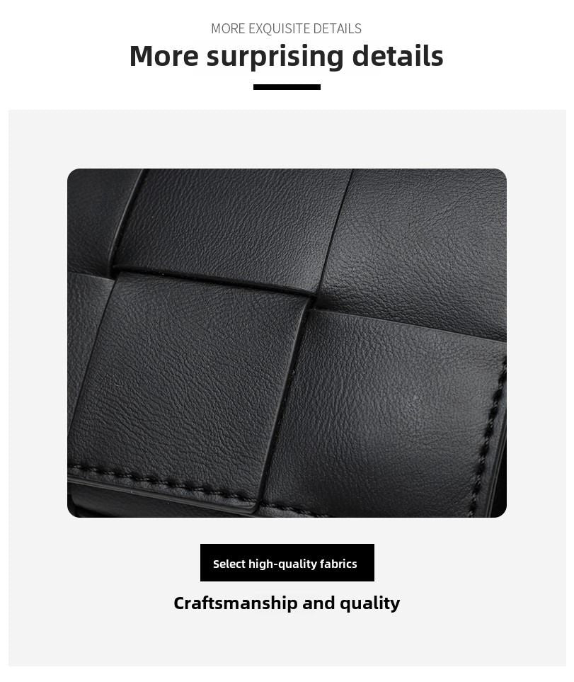 Premium sense of hundred with small bag 2025 new fashion pure color weaving niche ladies crossbody bag small aroma wind women's bag