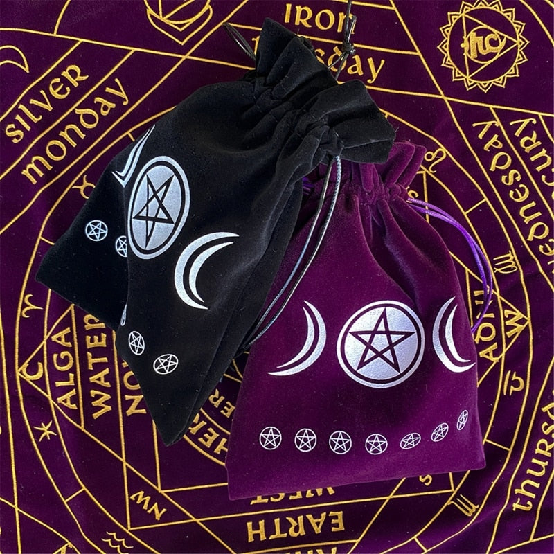 Pagan Symbol Tarot Card Velvet Bags