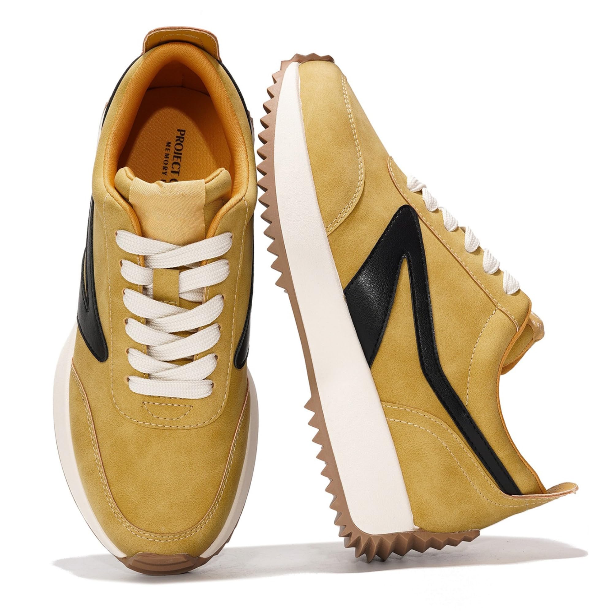 Project Cloud Womens Sneakers - Memory Foam Insole and Lightweight Spring Shoes - Non-Slip Lace Up Trendy Shoes - Fashion Sneakers for Women 2025