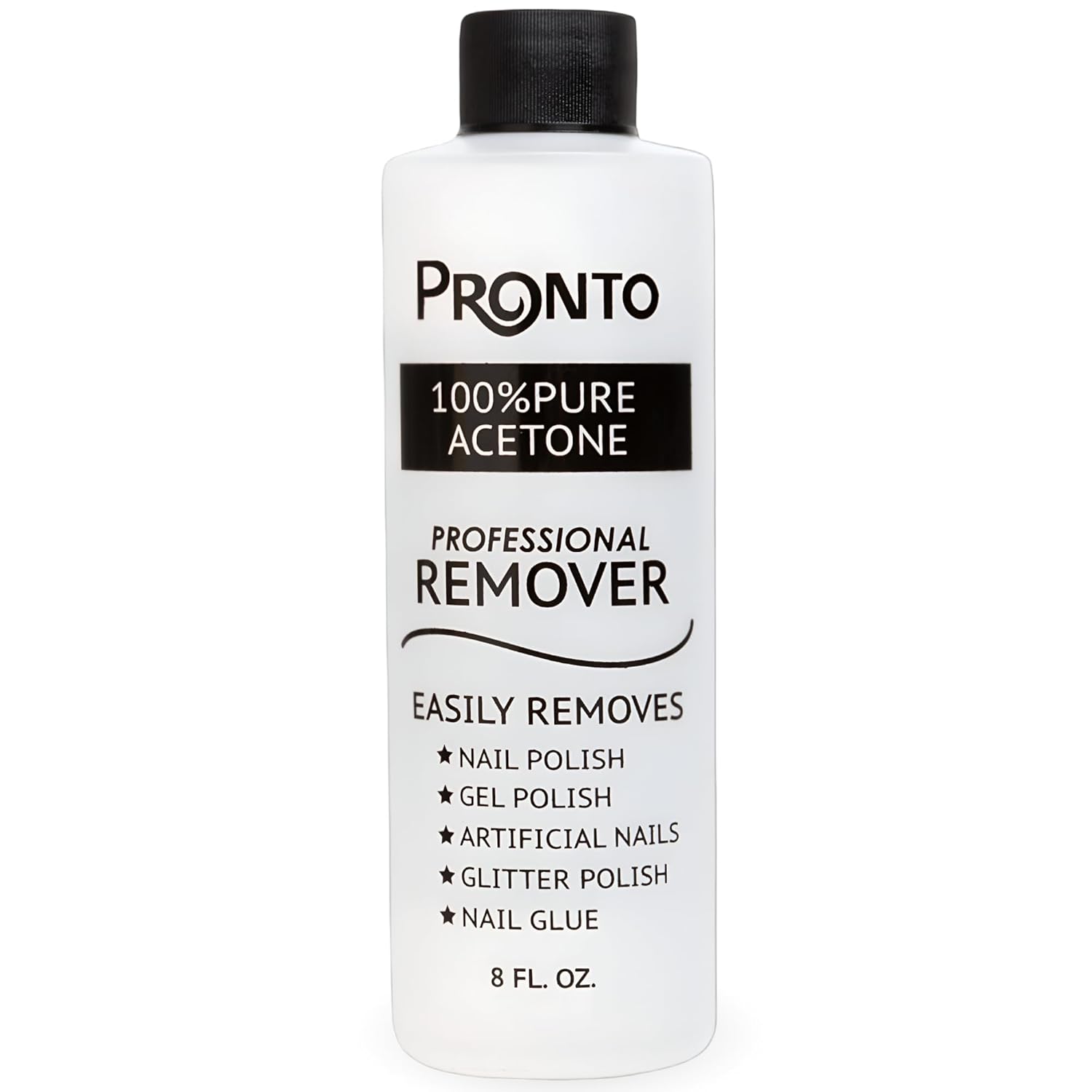 Pronto 100% Acetone Gel Nail Polish Remover - Gel Polish Remover for Nails | Acetone Nail Polish Remover For Nails for Removal of Glue, Gel, Acrylic & Dip | Gel Polish Remover, 8 Fl oz