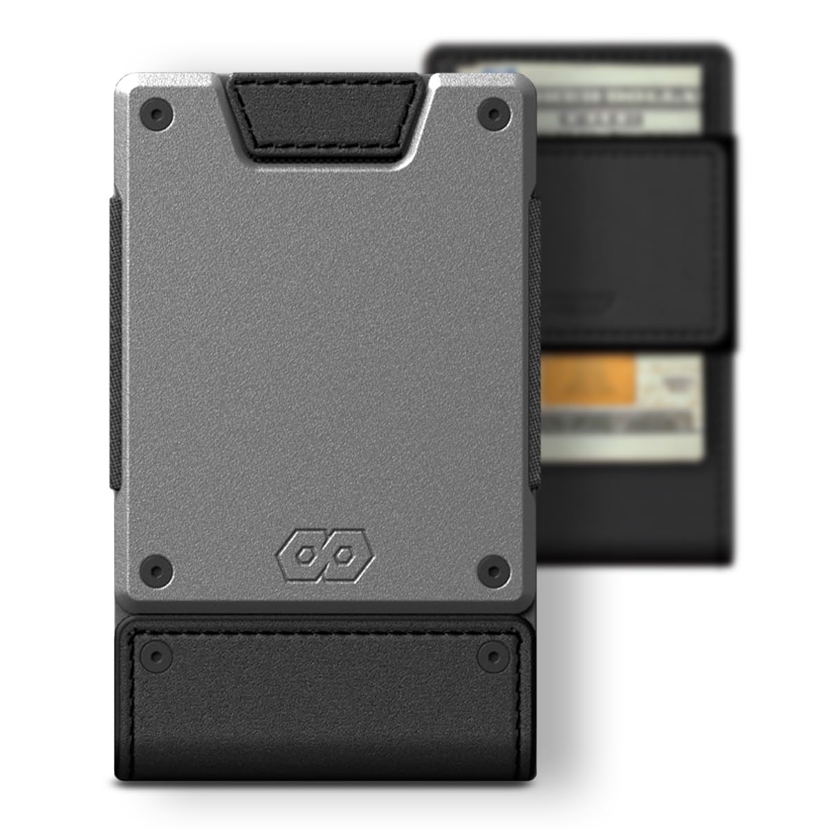 PROOF Wallet | Slim Minimalist Wallets for Men | Leather & Metal | RFID Wallet | Front/Back Pocket | Gift Box | Veteran Owned