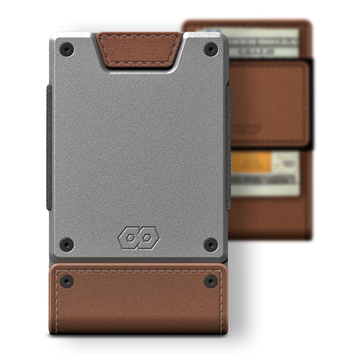 PROOF Wallet | Slim Minimalist Wallets for Men | Leather & Metal | RFID Wallet | Front/Back Pocket | Gift Box | Veteran Owned