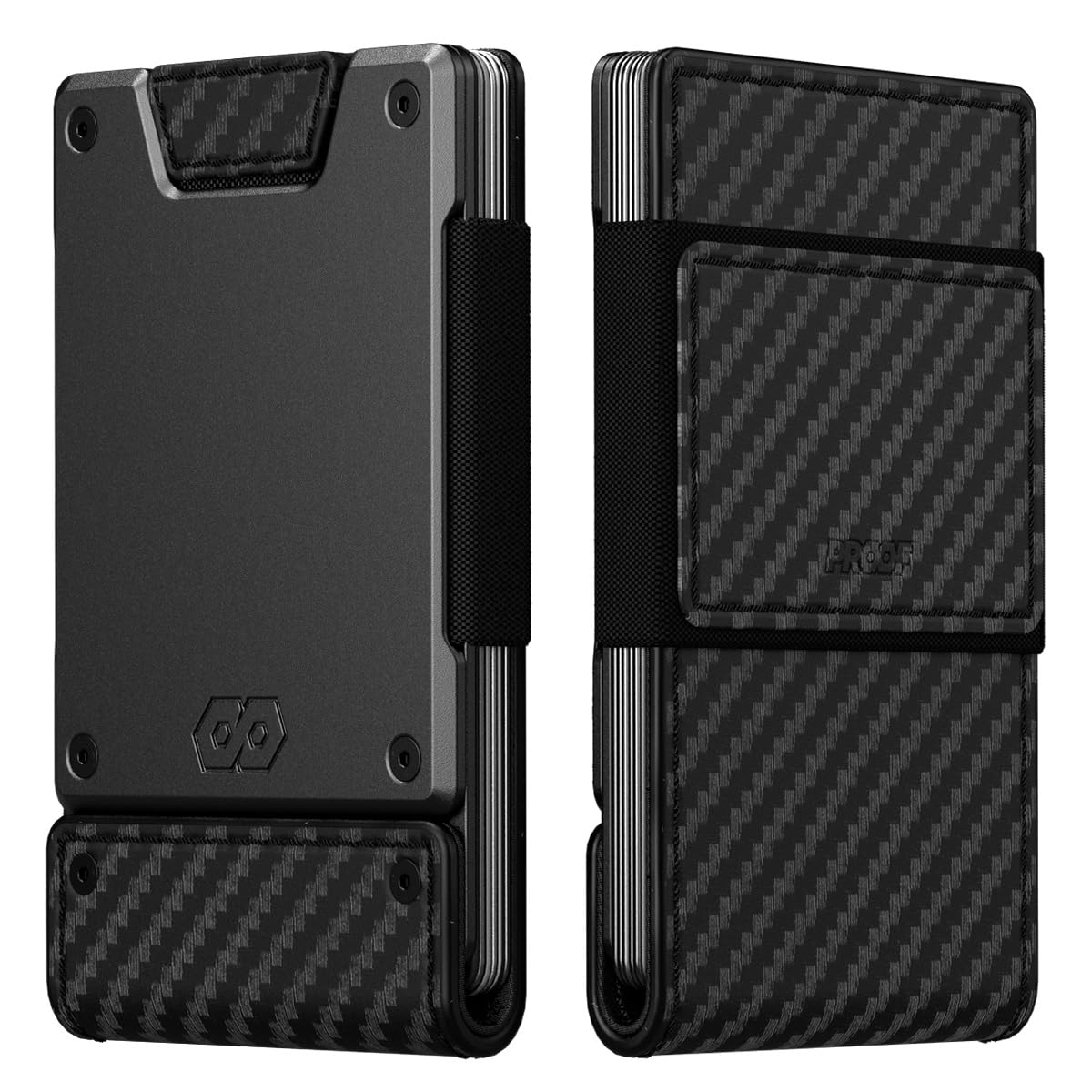 PROOF Wallet | Slim Minimalist Wallets for Men | Leather & Metal | RFID Wallet | Front/Back Pocket | Gift Box | Veteran Owned