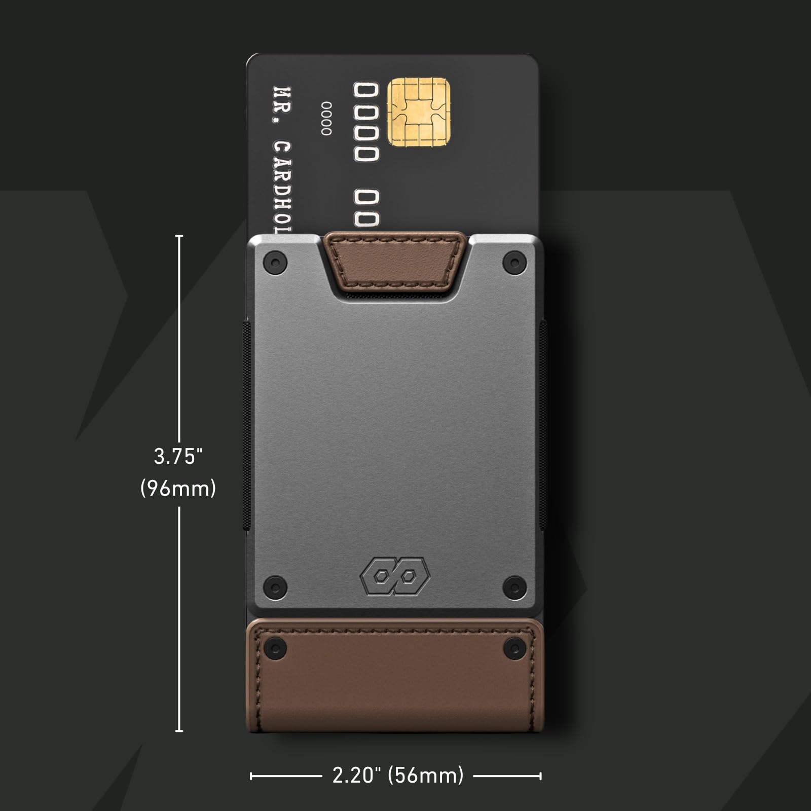 PROOF Wallet | Slim Minimalist Wallets for Men | Leather & Metal | RFID Wallet | Front/Back Pocket | Gift Box | Veteran Owned