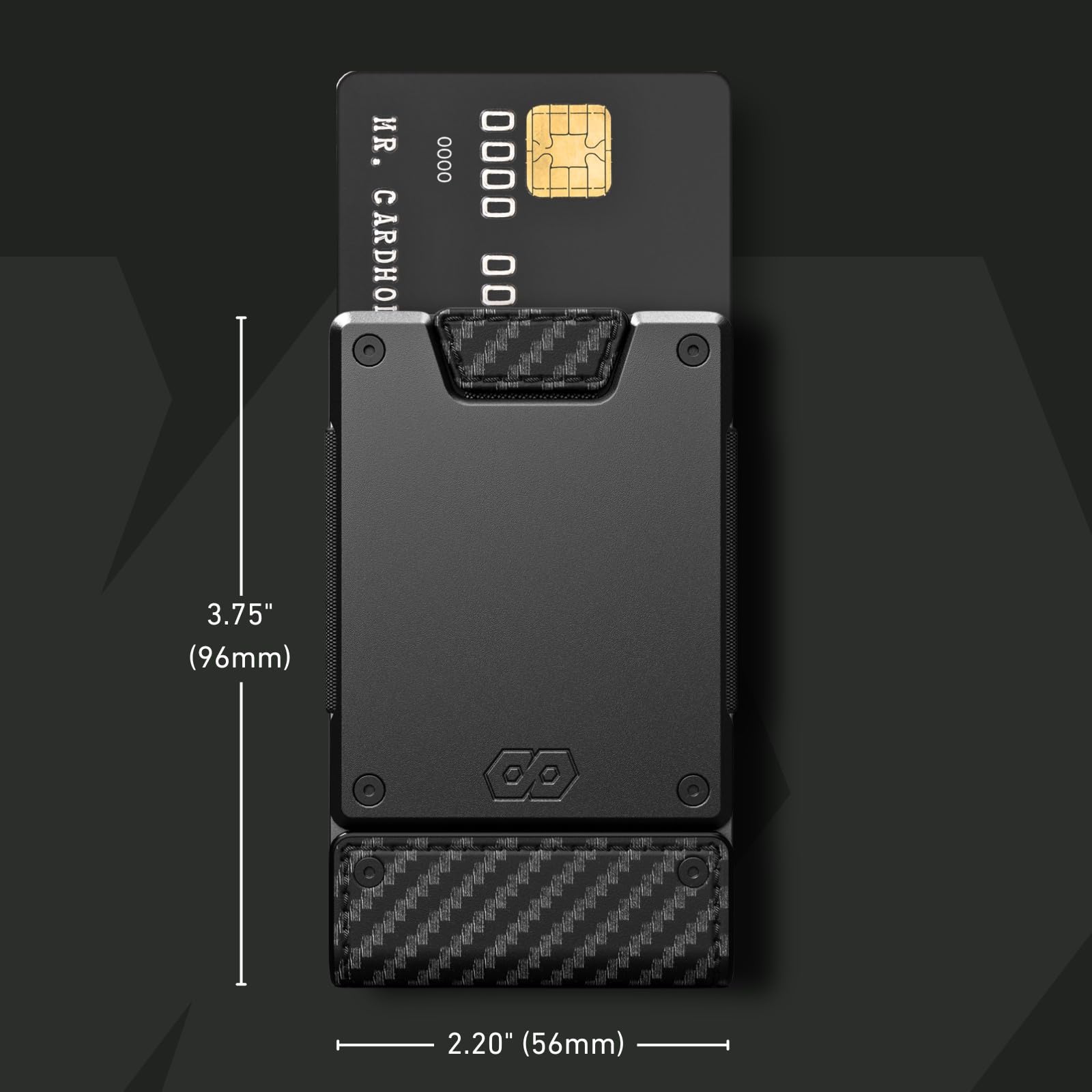 PROOF Wallet | Slim Minimalist Wallets for Men | Leather & Metal | RFID Wallet | Front/Back Pocket | Gift Box | Veteran Owned