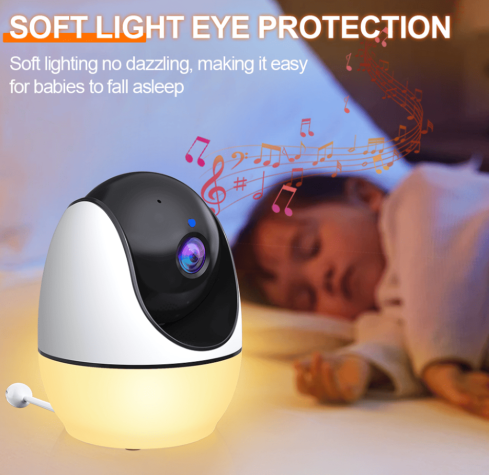PSABM200S Baby Motion Monitor Temperature Monitor Micro SD (4-32GB) option 4.3Inch IPS IR Night Vision Video Dual Audio HD 1920 * 1080