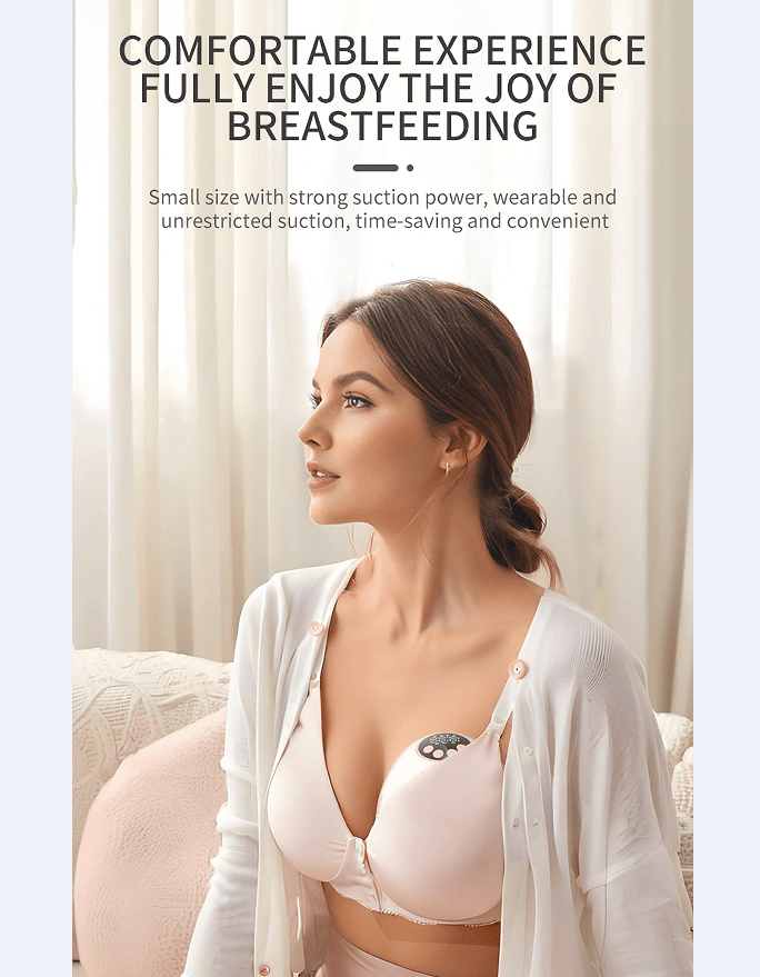 PSMY382 wearable electric breast pump 150min ultra-thin breast pump without PVC massage / breast pump / inverter / automatic 12 functions 320mmHg without BPA,