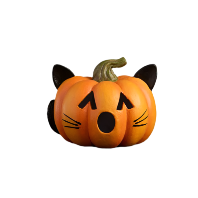 Pumpkin Cat Luminary by Bethany Lowe Designs