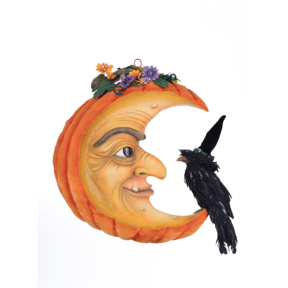 Pumpkin Moon Witch Wall Piece or Tabletop by Katherine's Collection