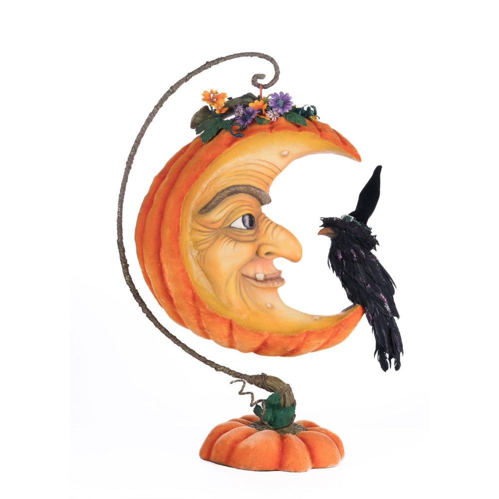 Pumpkin Moon Witch Wall Piece or Tabletop by Katherine's Collection