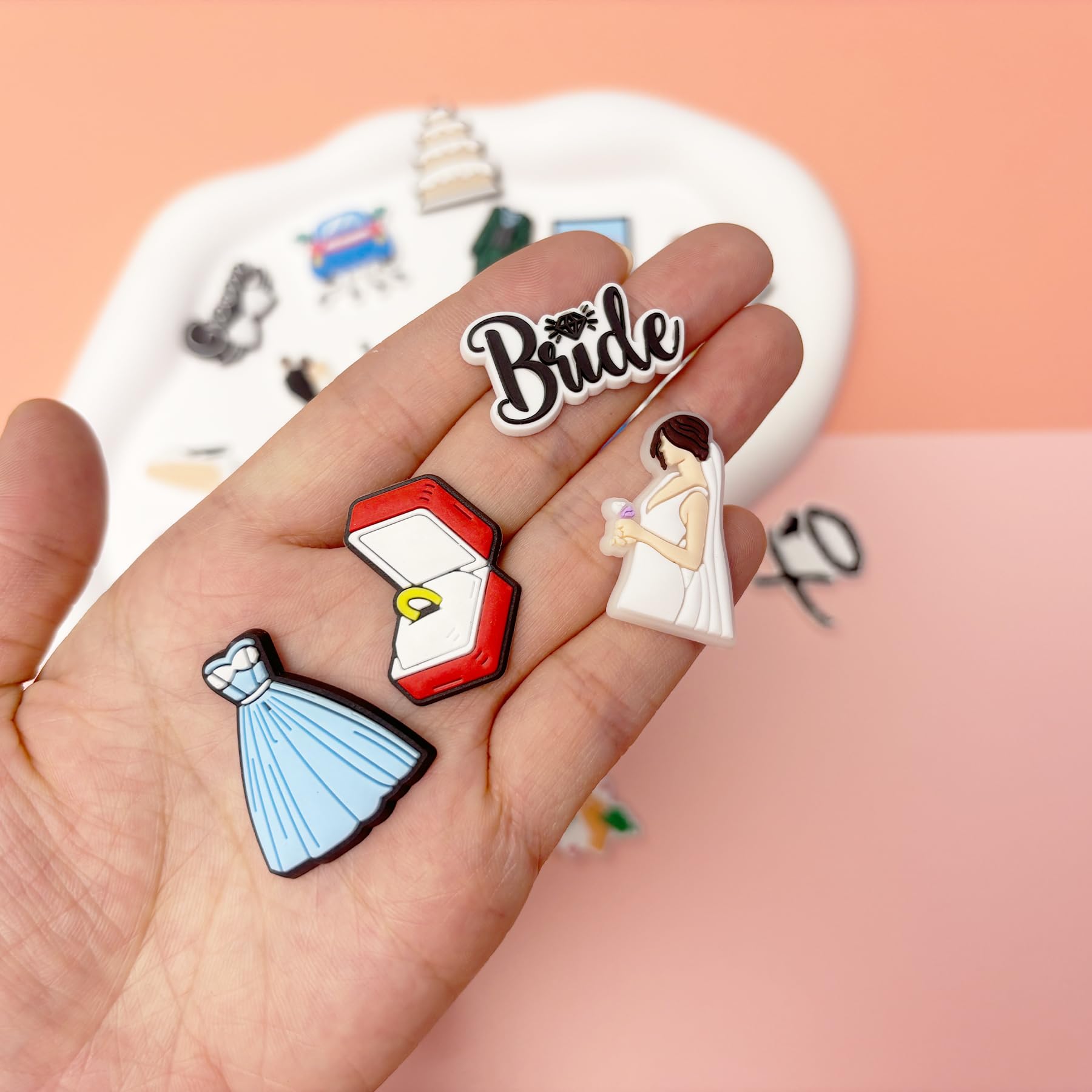 PVC Shoe Charms for Clog Sandals, USA Flag, Dancing, Cheerleading, DIY Shoe Decoration Charms, Party Favor