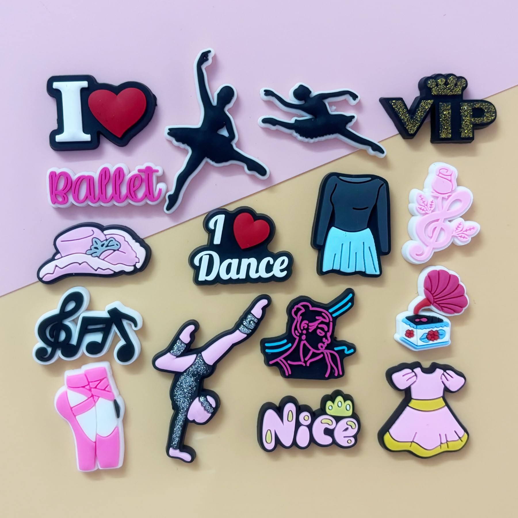 PVC Shoe Charms for Clog Sandals, USA Flag, Dancing, Cheerleading, DIY Shoe Decoration Charms, Party Favor