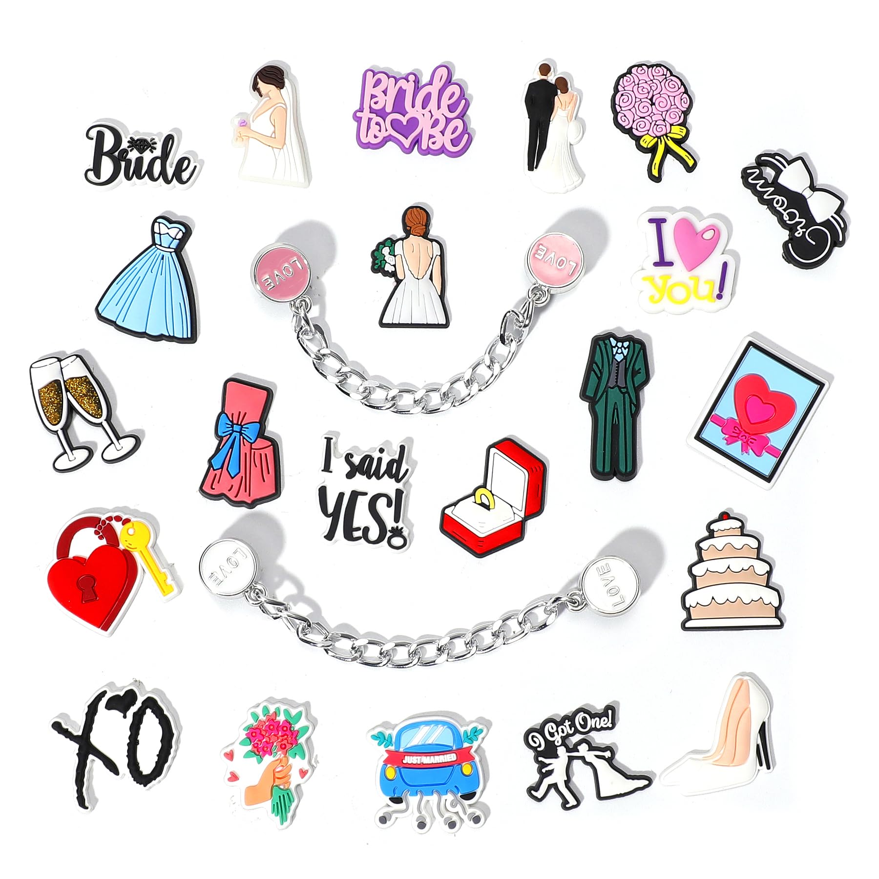 PVC Shoe Charms for Clog Sandals, USA Flag, Dancing, Cheerleading, DIY Shoe Decoration Charms, Party Favor