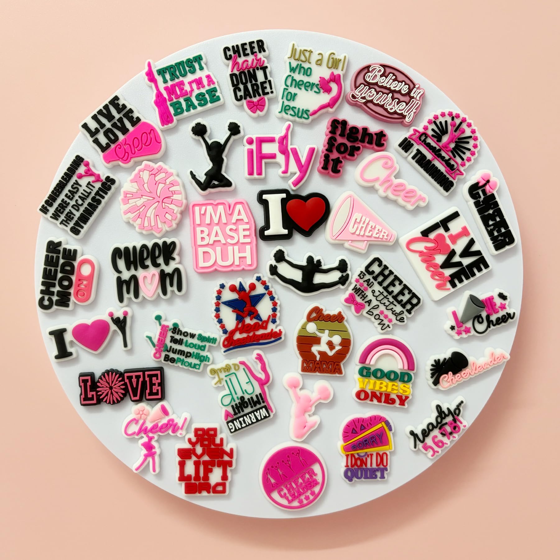 PVC Shoe Charms for Clog Sandals, USA Flag, Dancing, Cheerleading, DIY Shoe Decoration Charms, Party Favor