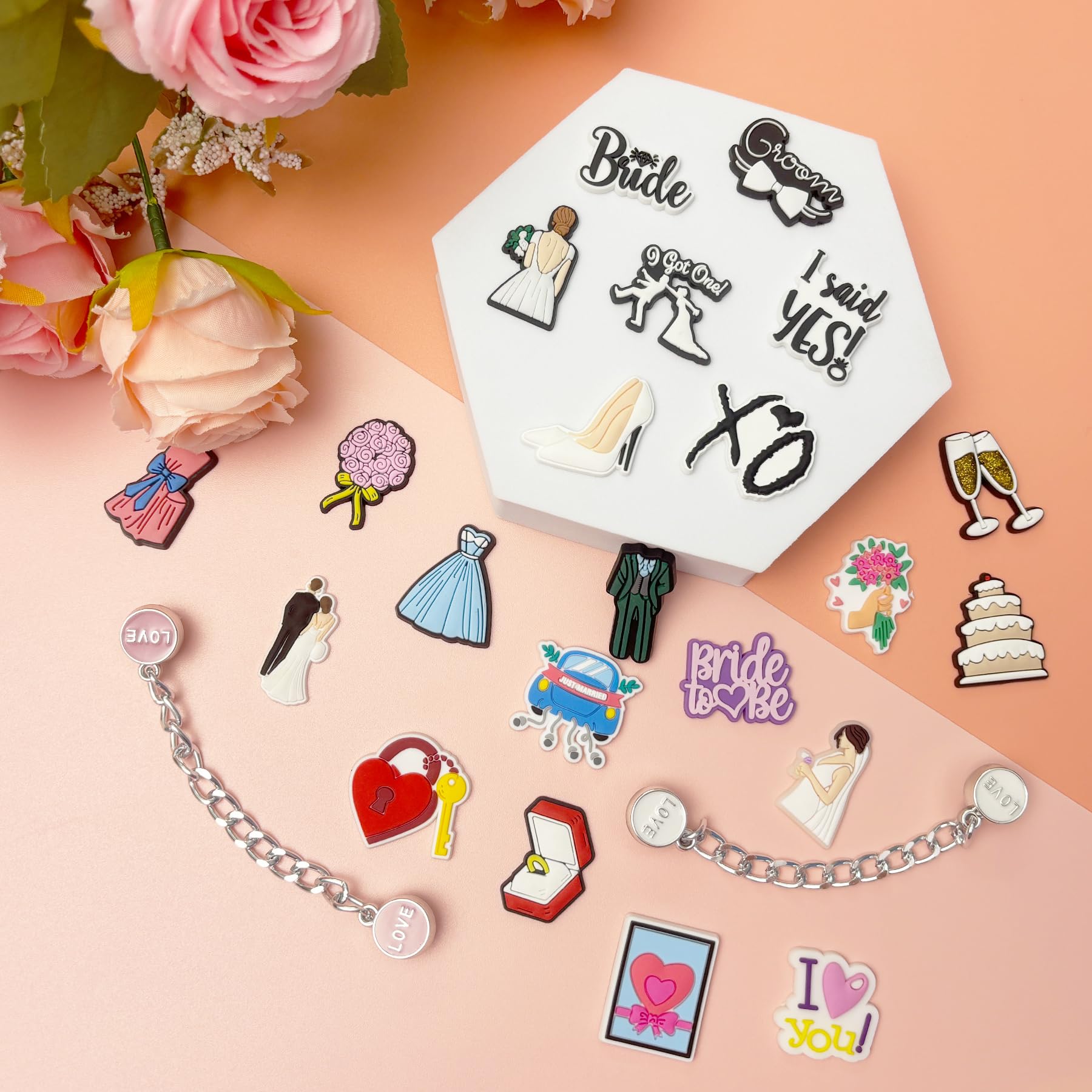 PVC Shoe Charms for Clog Sandals, USA Flag, Dancing, Cheerleading, DIY Shoe Decoration Charms, Party Favor