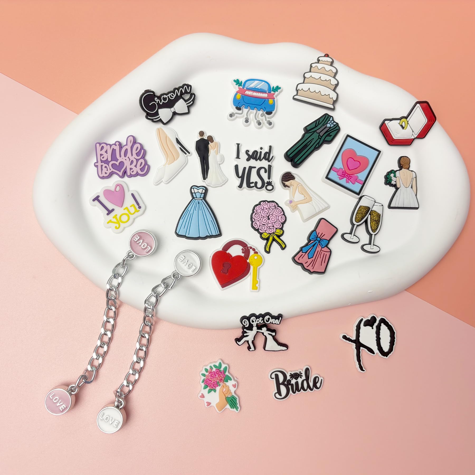 PVC Shoe Charms for Clog Sandals, USA Flag, Dancing, Cheerleading, DIY Shoe Decoration Charms, Party Favor