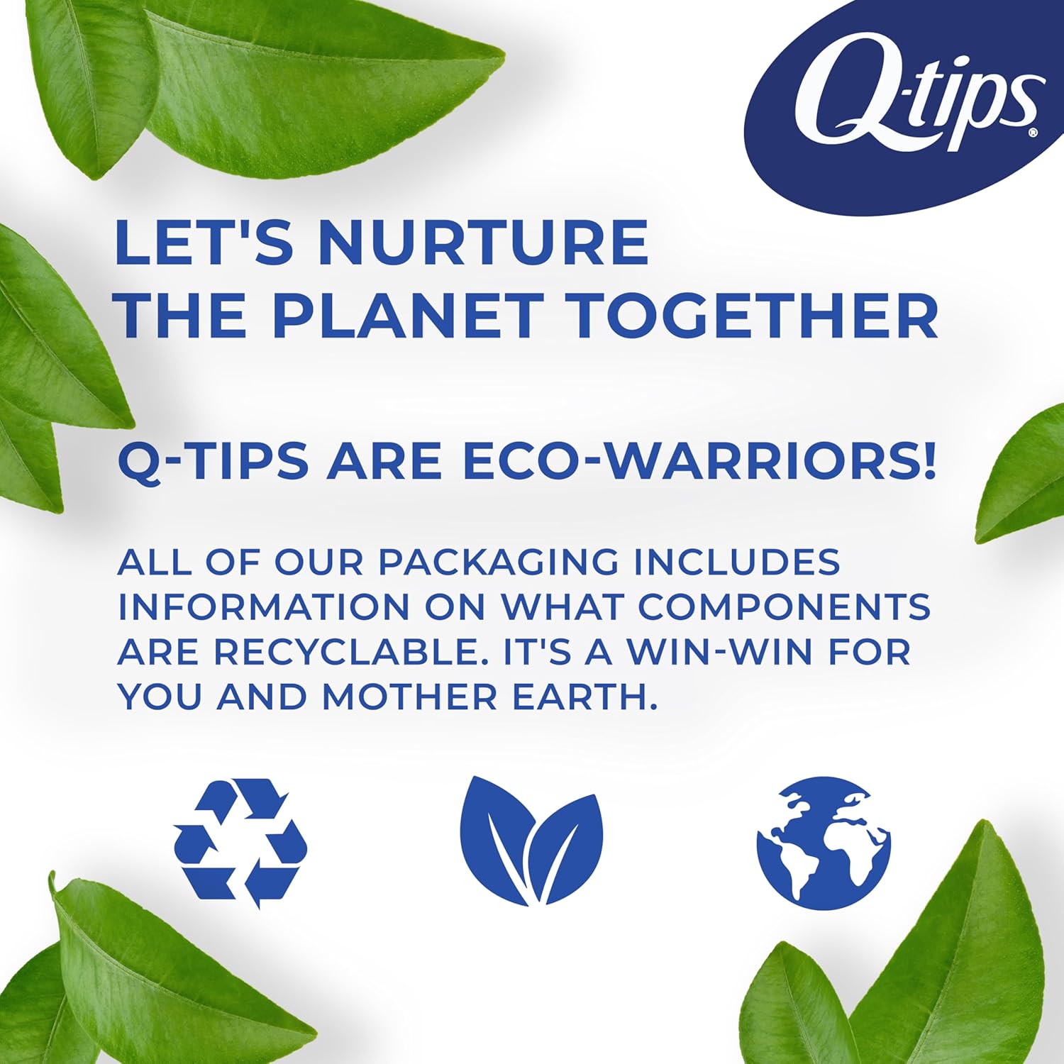 Q-tips Cotton Swabs For Hygiene and Beauty Care Original Cotton Swab Made With 100% Cotton 625 Count, WHITE