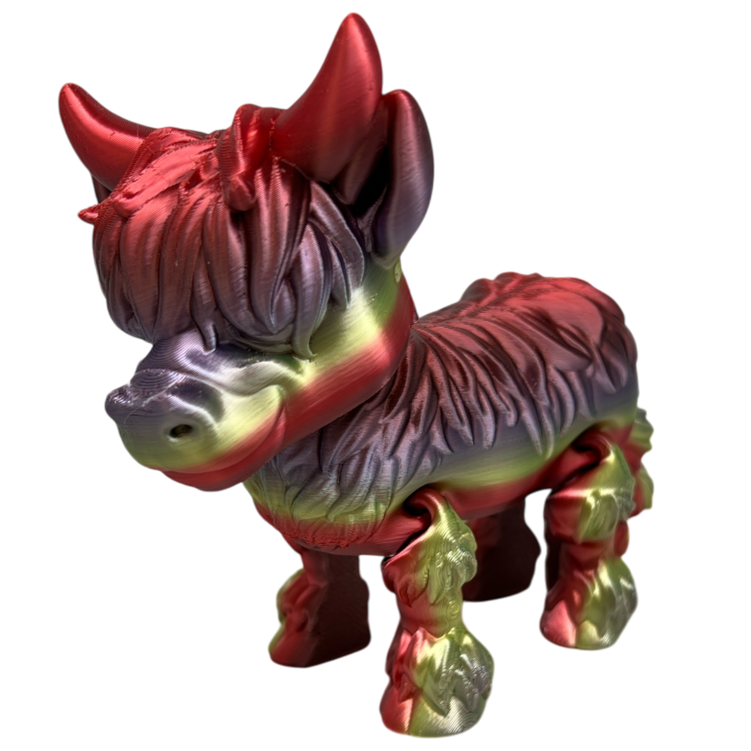 Sweetheart Highland Cow  - Rainbow Color