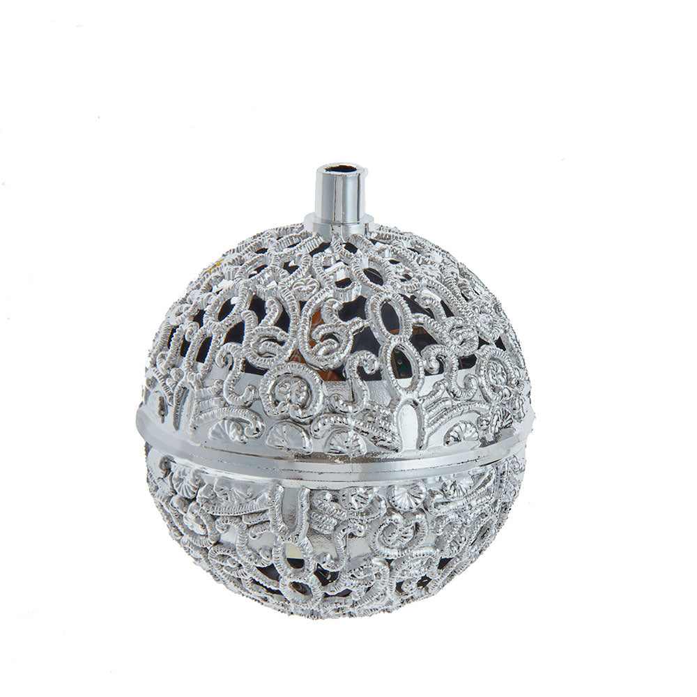 Battery-Operated Chirping Bird Ornament -  Silver