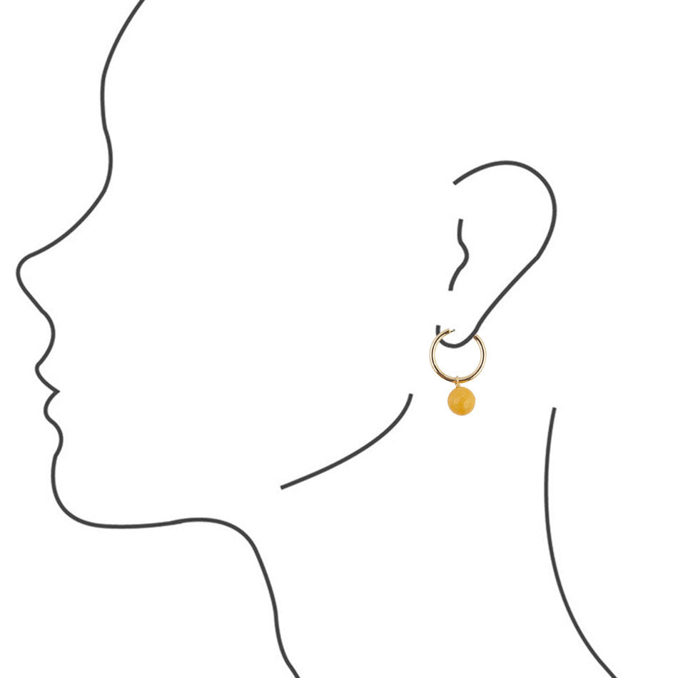 Quartz Hoop Earrings