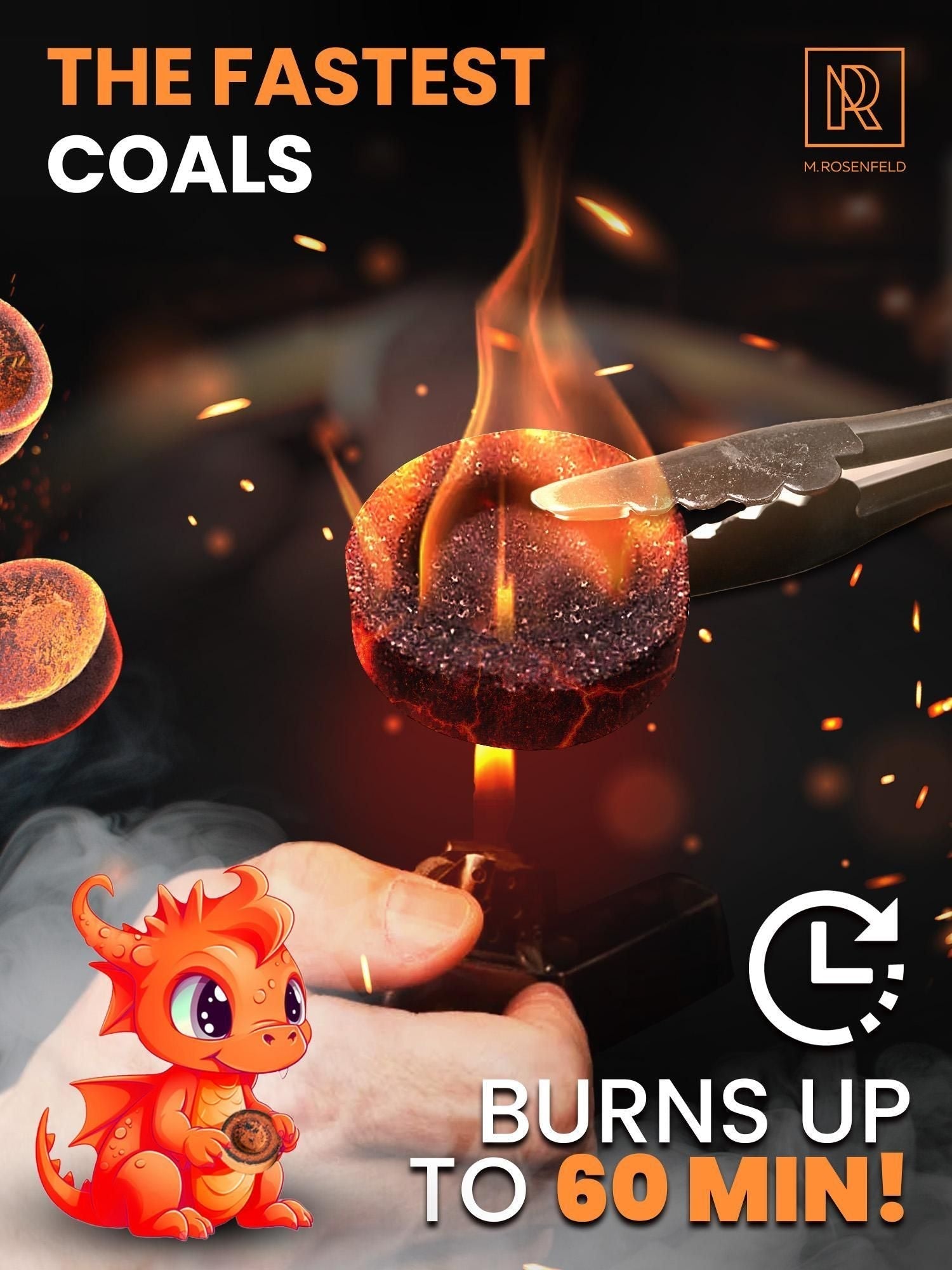 Quick Light Hookah Charcoal Tablets Premium Quality Incense Charcoal Discs Pack of 200 Charcoal for Incense Burning